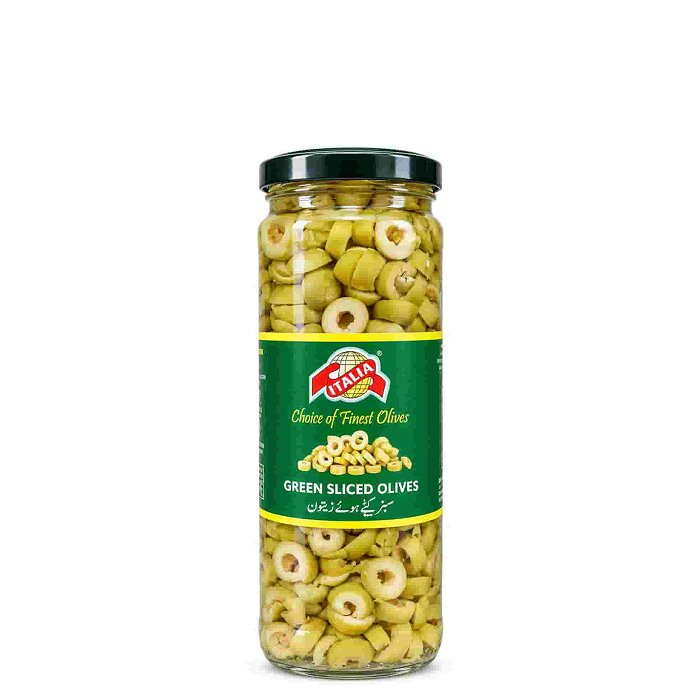 Italia Green Sliced Olives 430gm